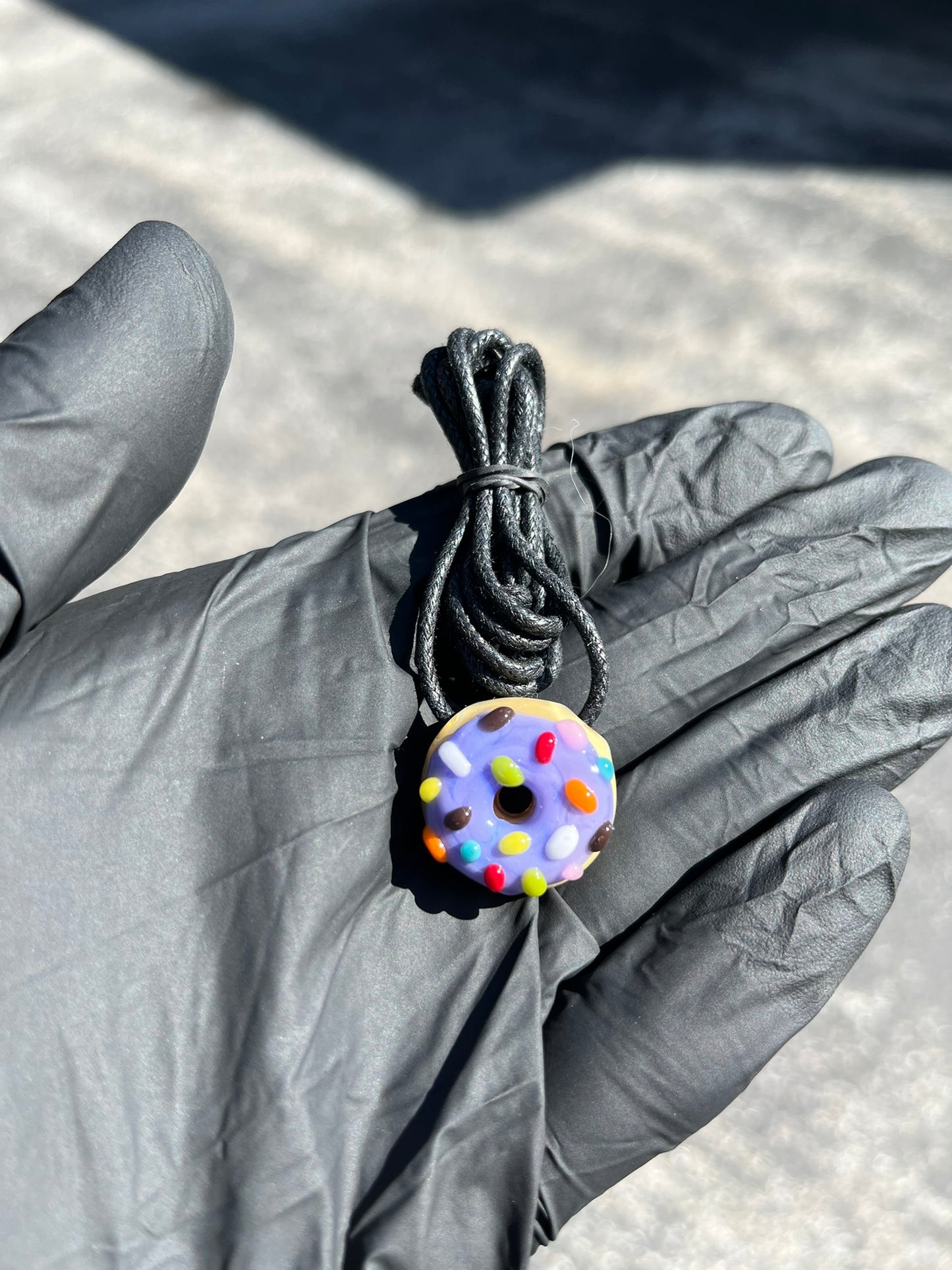 KGB Micro Grape Frosted Donut Pendant
